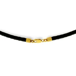 0.5 Carat 14K Solid Yellow Gold Leather Key Necklace Ruby