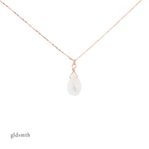10k Rose Gold Marley Moonstone Necklace