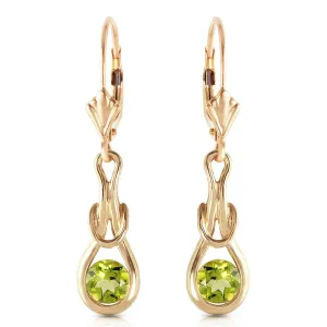 1.3 Carat 14K Solid Yellow Gold Elysian Peridot Earrings