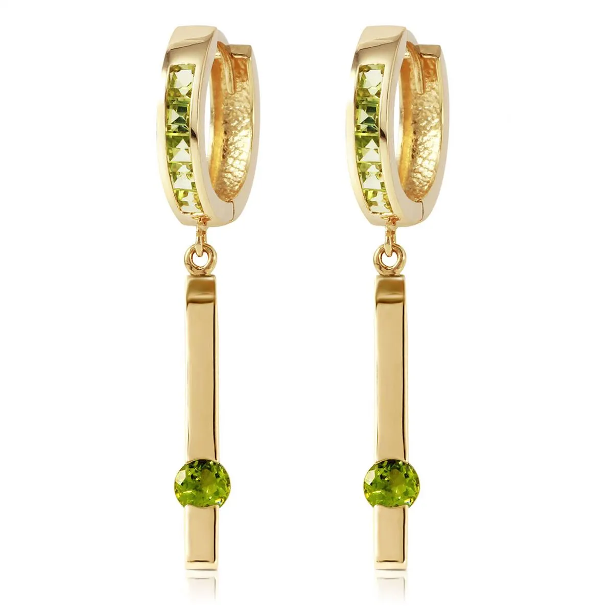 1.35 Carat 14K Solid Yellow Gold Worthwhile Peridot Earrings