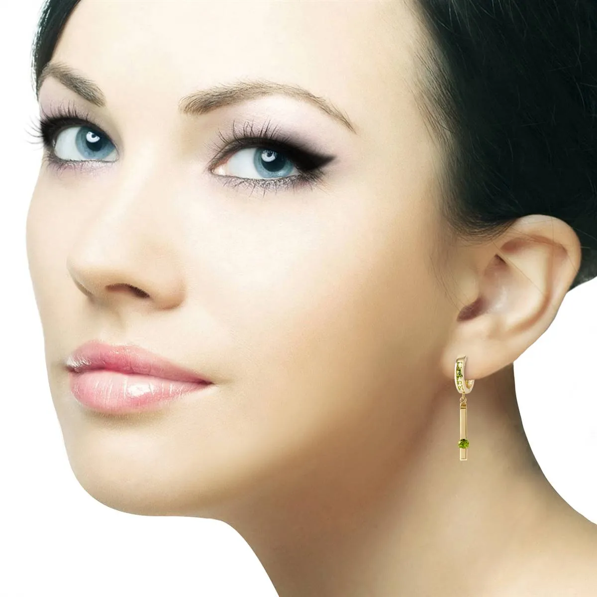 1.35 Carat 14K Solid Yellow Gold Worthwhile Peridot Earrings