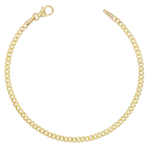 14K Dainty Cuban Link Chain Bracelet