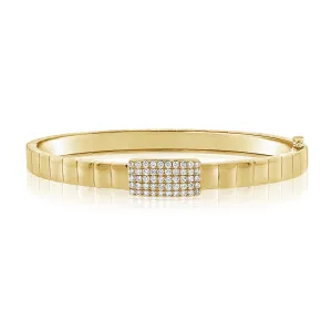 14K Gold & Diamond Flexible Bangle - 0.61ct