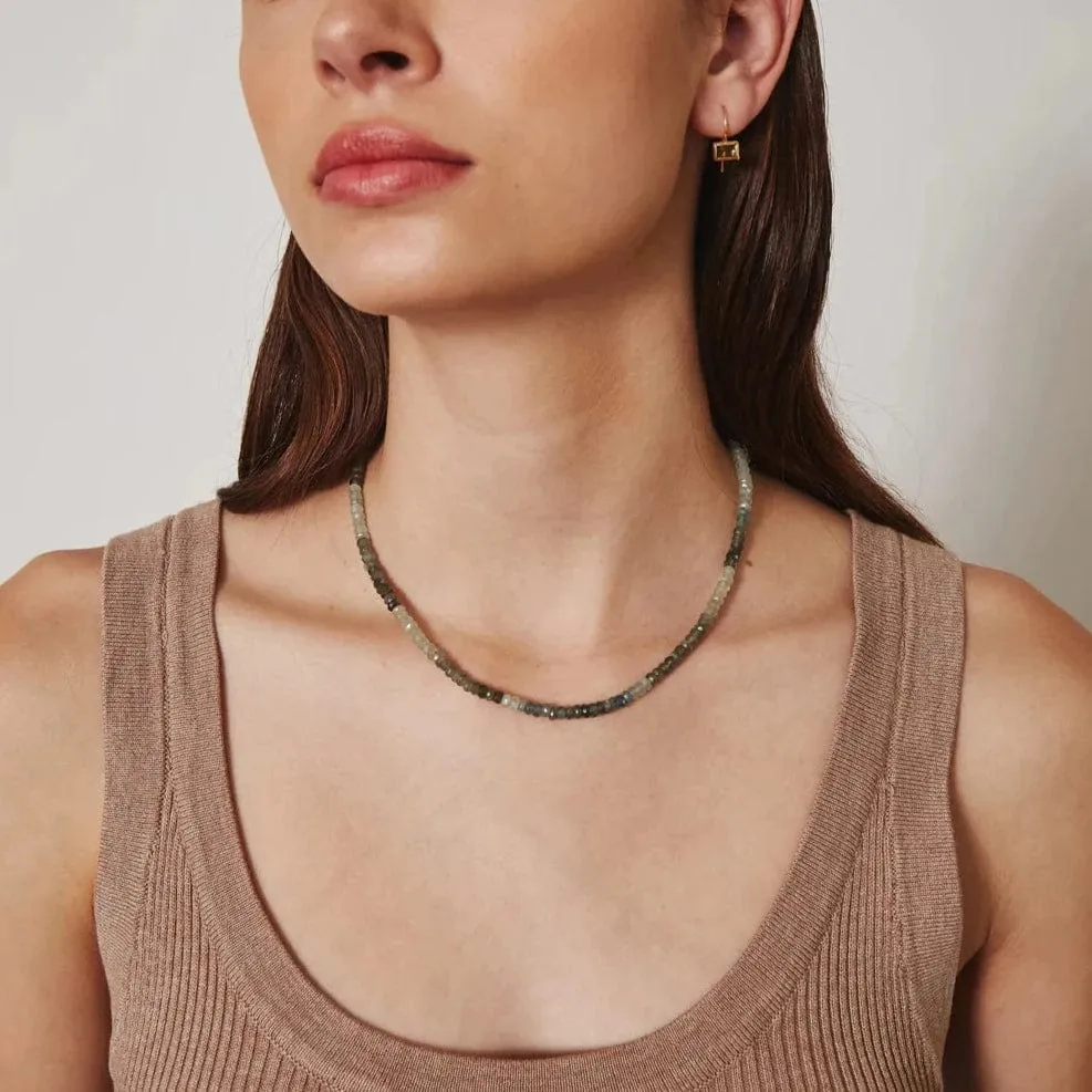 14k Moss Aquamarine Petra Necklace
