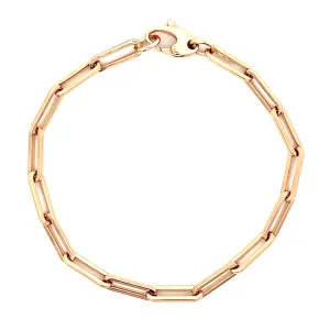 14K Rose Gold Paperlink Bracelet