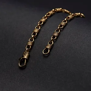 18k Gold Laurel Cuff Chain Bracelet