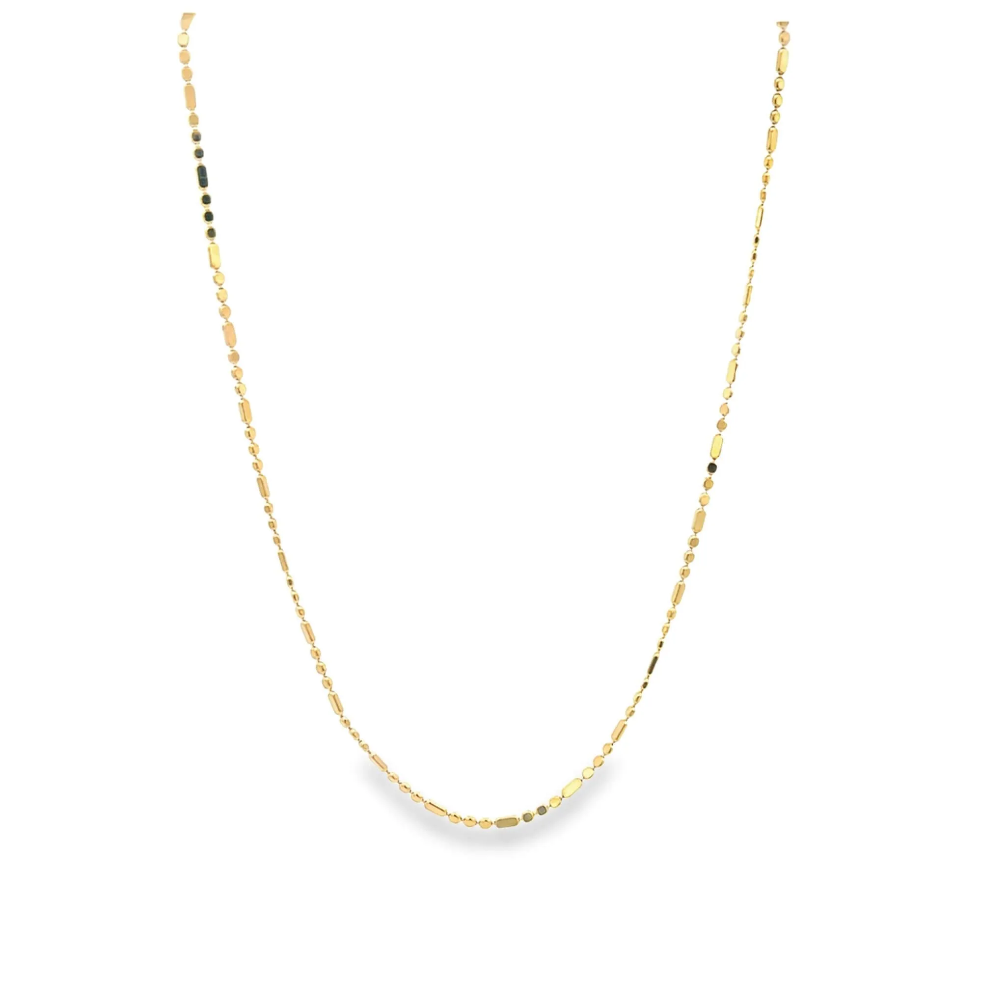 1mm Flat Beaded Bar Bracelet