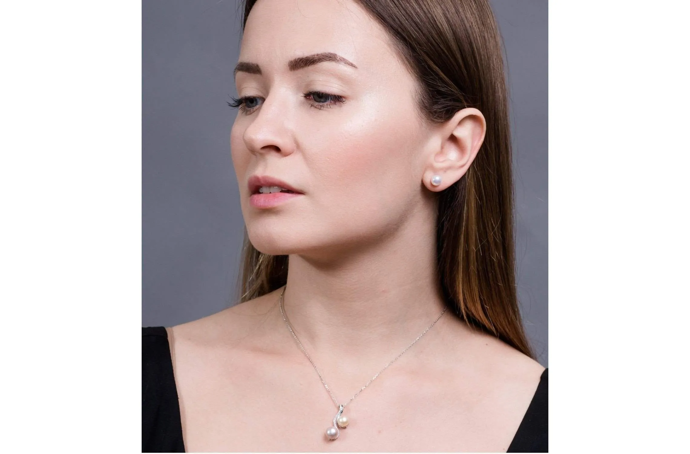 2 in 1 Freshwater Pearl Pendant Chain Necklace