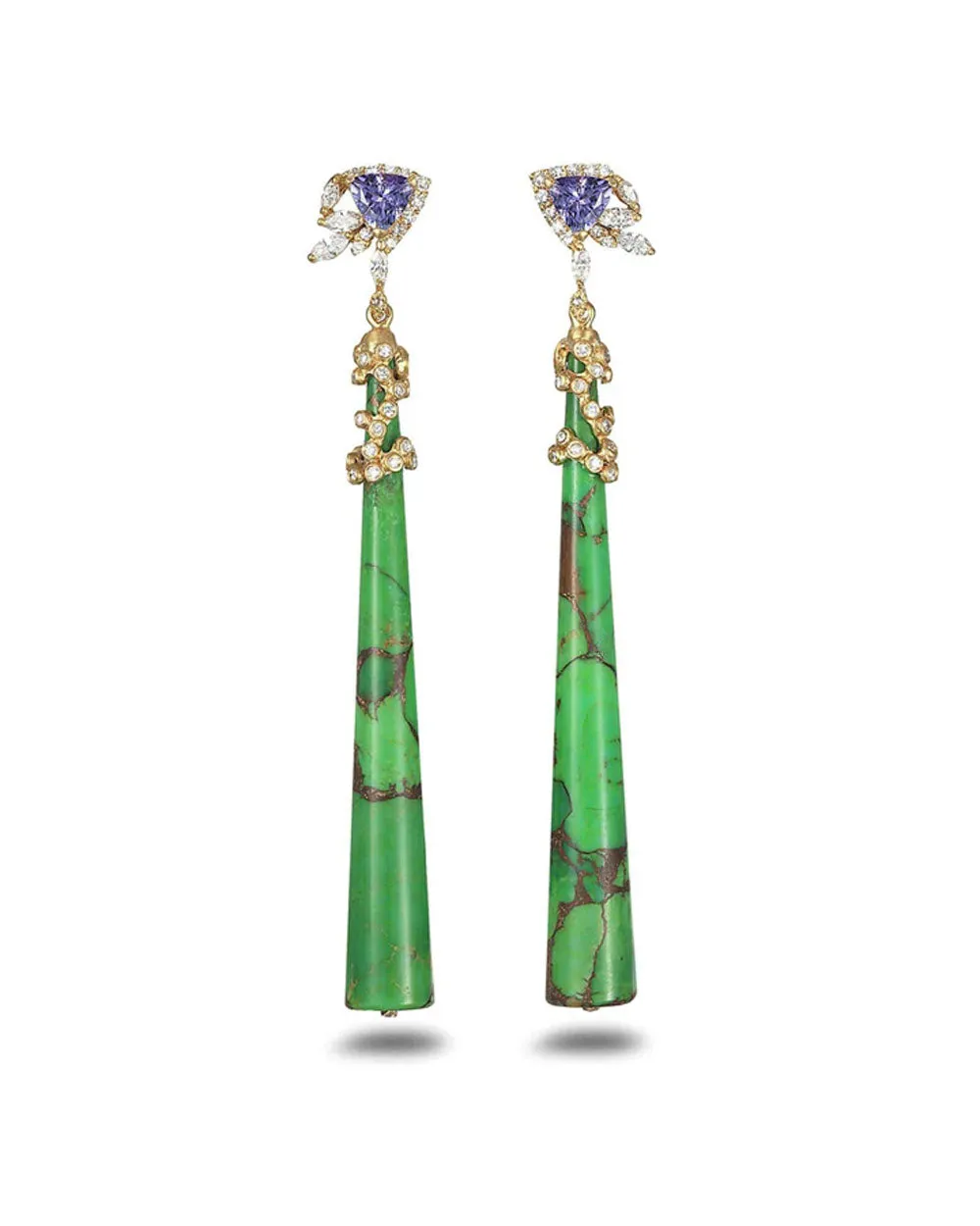 20k Yellow Gold Turquoise Affinity Earrings