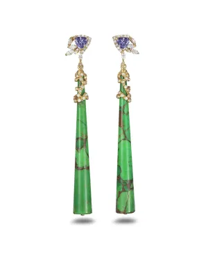 20k Yellow Gold Turquoise Affinity Earrings