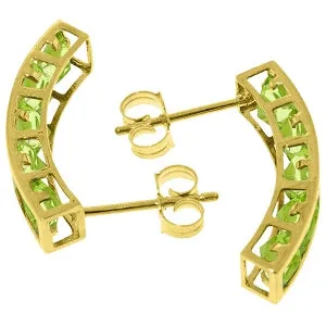 4.5 Carat 14K Solid Yellow Gold Valerie Peridot Earrings