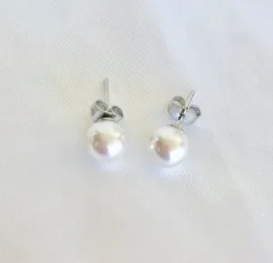 8mm Mother of Pearl Earrings