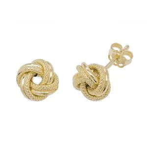 9ct Double Knot Stud Earrings ER528