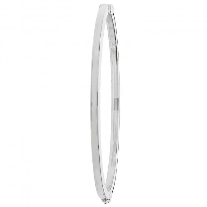 Acotis Silver Bangle Oval Plain Hinged G4289