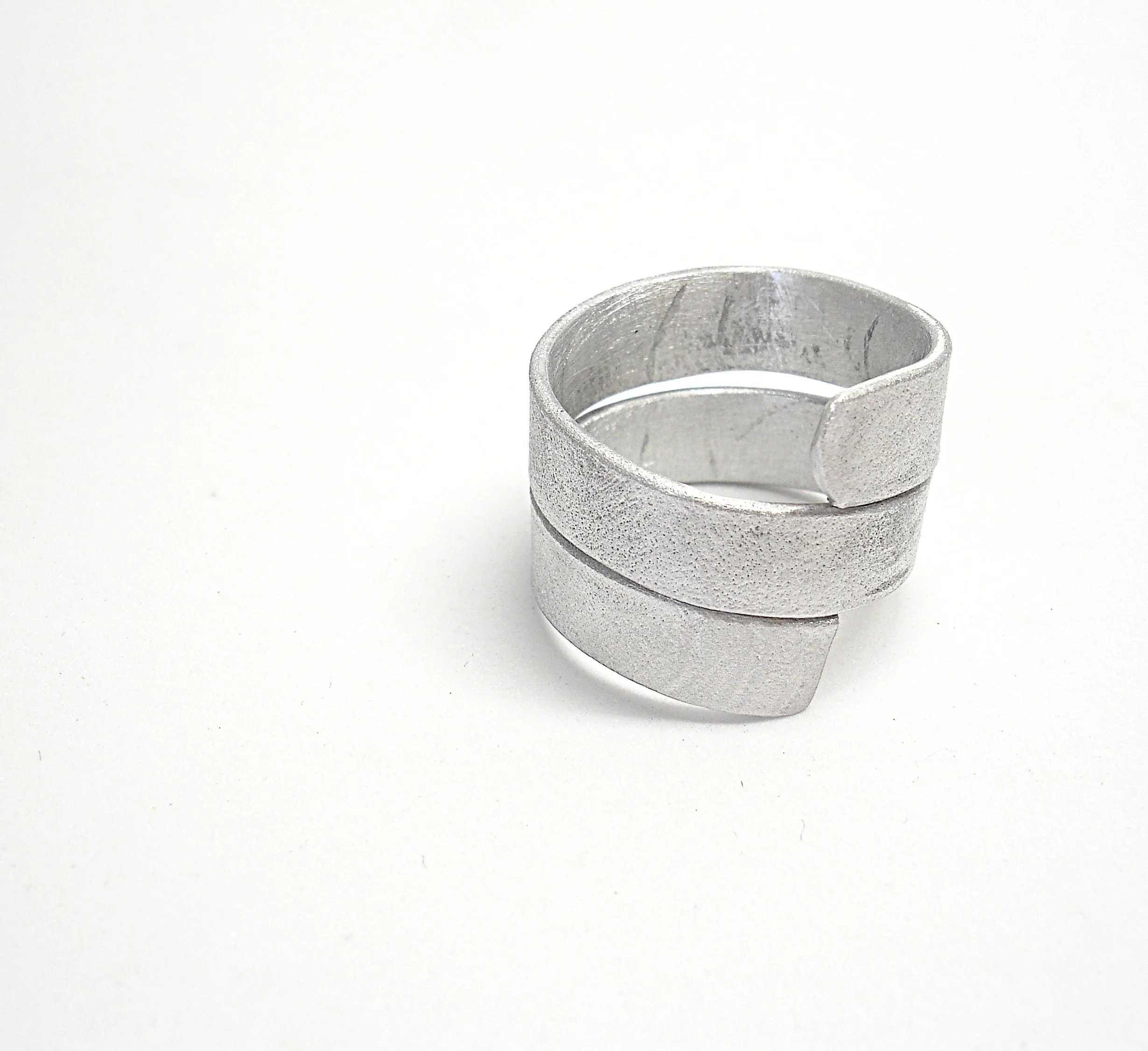 Aluminum ring. Wide band ring Womens statement ring. Aluminium ring. Contemporary jewelry Aluminium jewelry