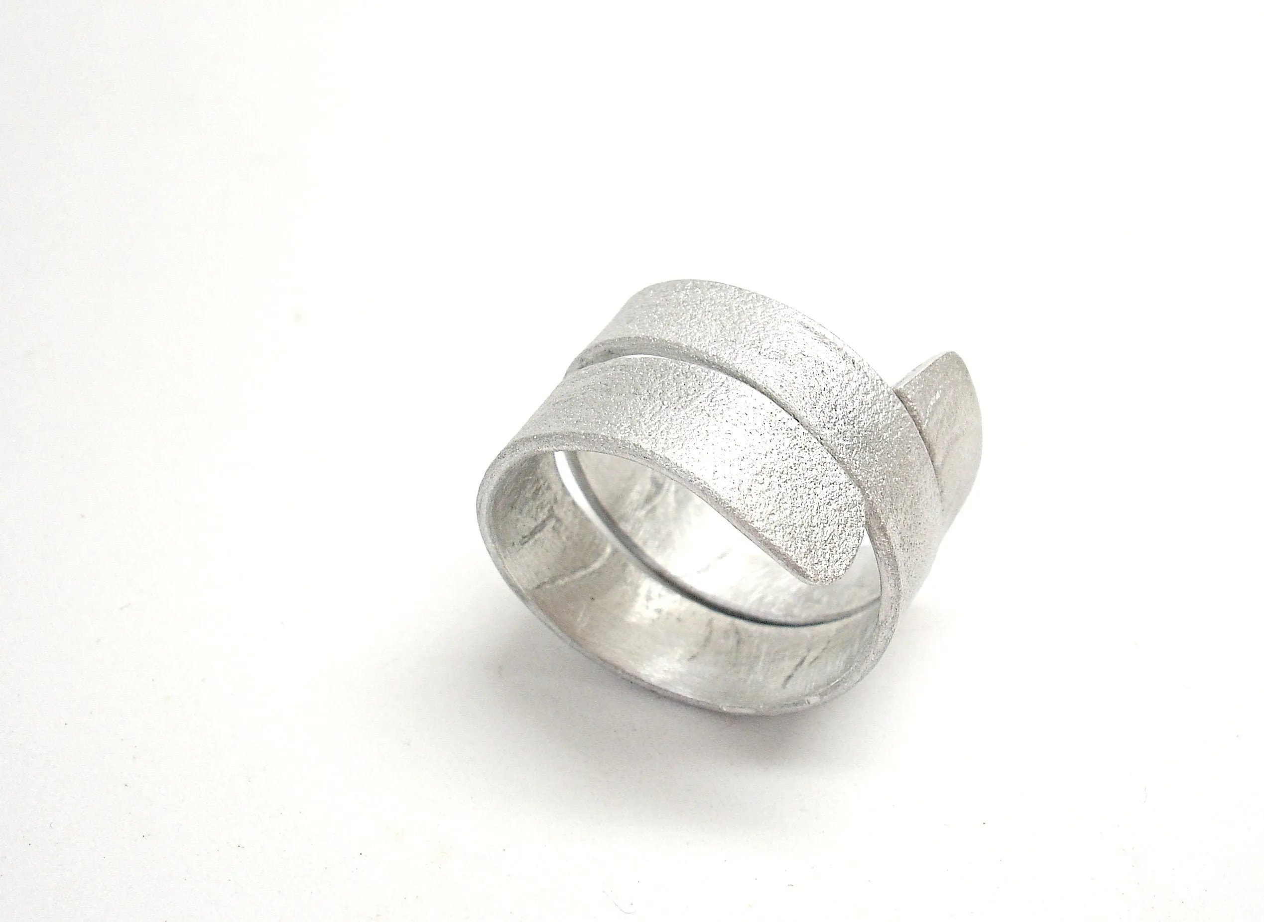 Aluminum ring. Wide band ring Womens statement ring. Aluminium ring. Contemporary jewelry Aluminium jewelry