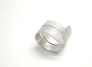 Aluminum ring. Wide band ring Womens statement ring. Aluminium ring. Contemporary jewelry Aluminium jewelry