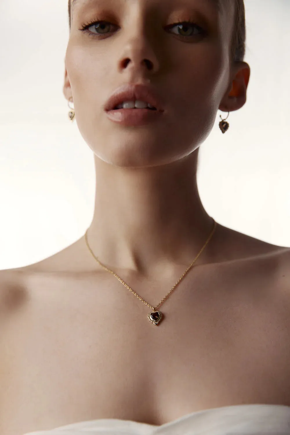 Amour Necklace | Smokey Quartz & Silver