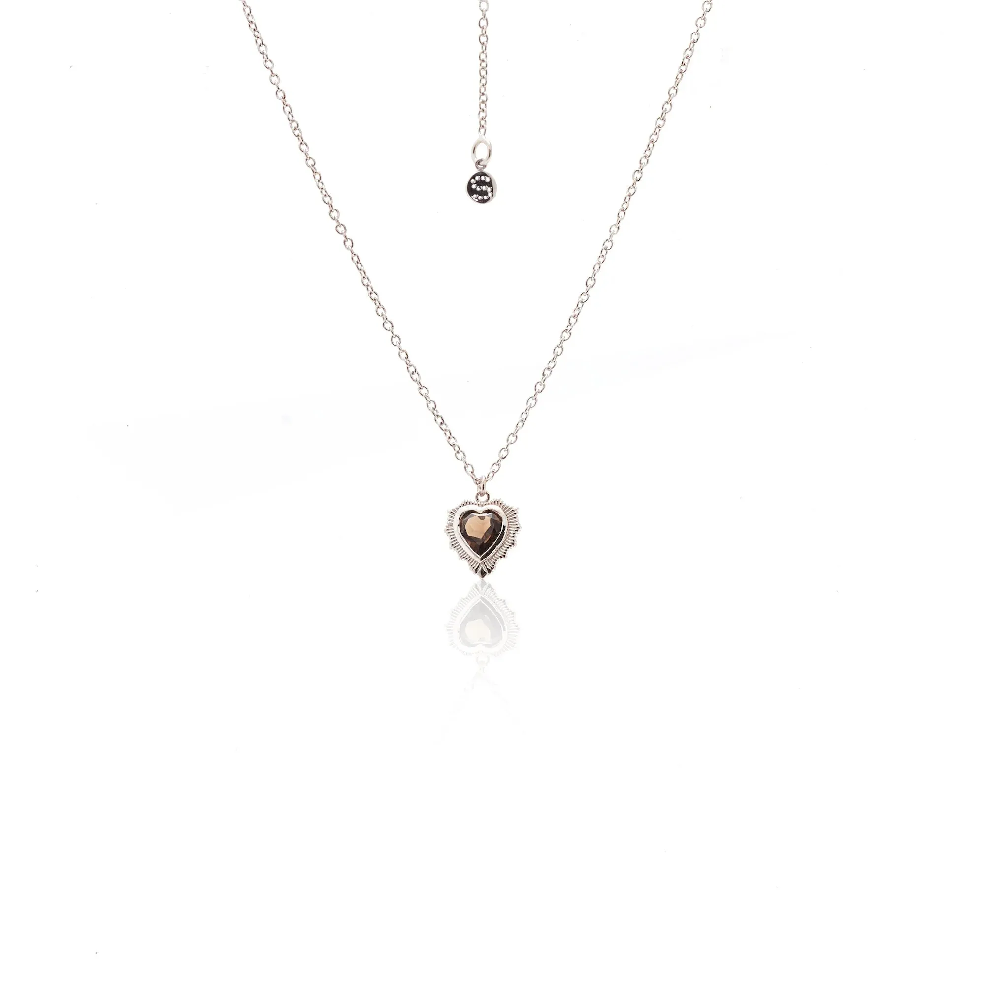 Amour Necklace | Smokey Quartz & Silver
