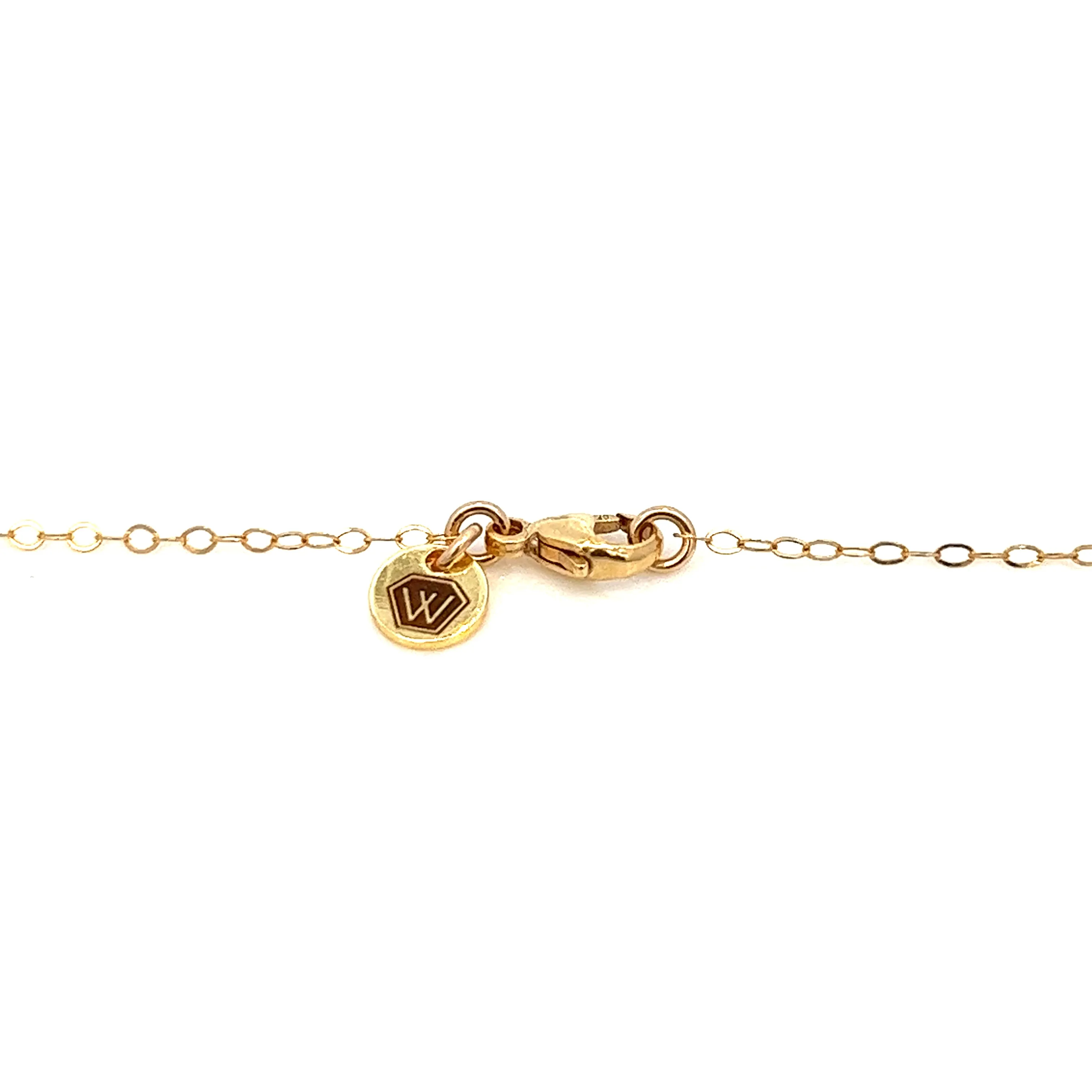 aquamarine baguette gold bar necklace