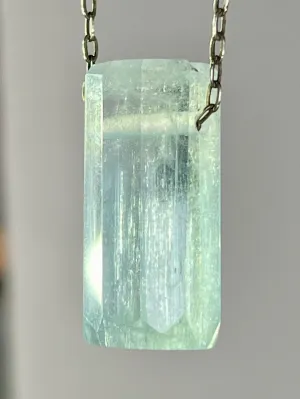 Aquamarine Crystal Necklace