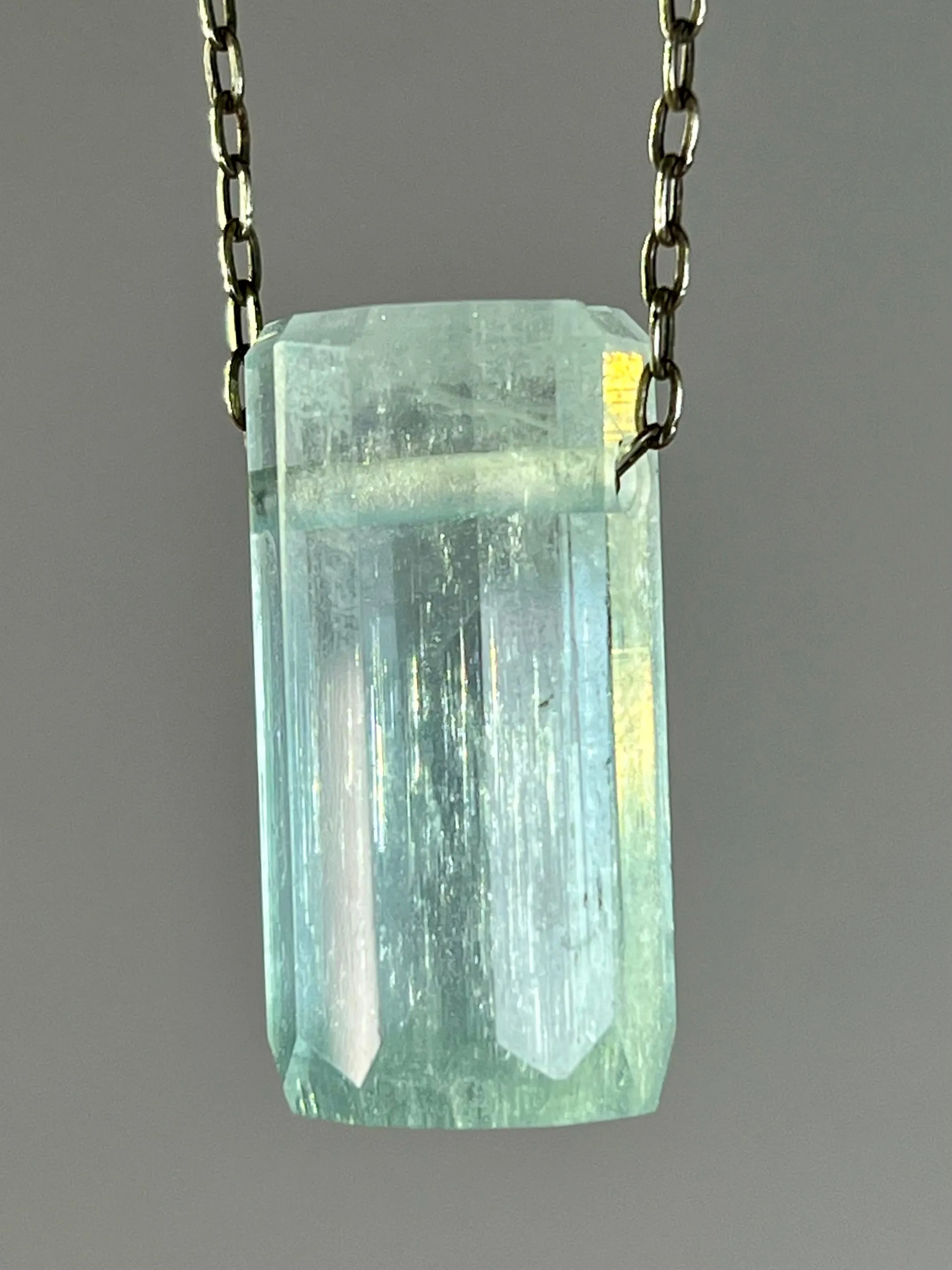 Aquamarine Crystal Necklace