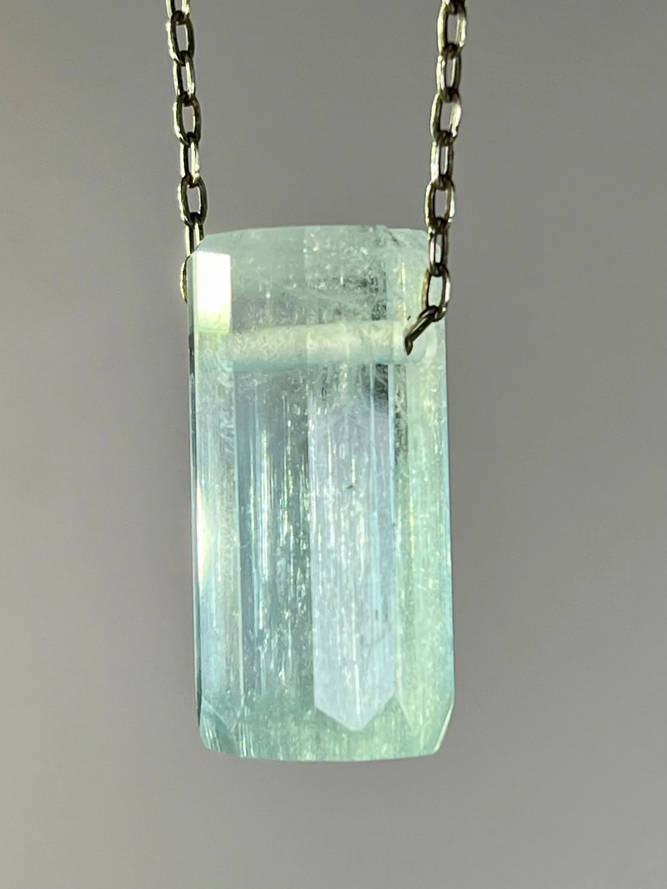 Aquamarine Crystal Necklace