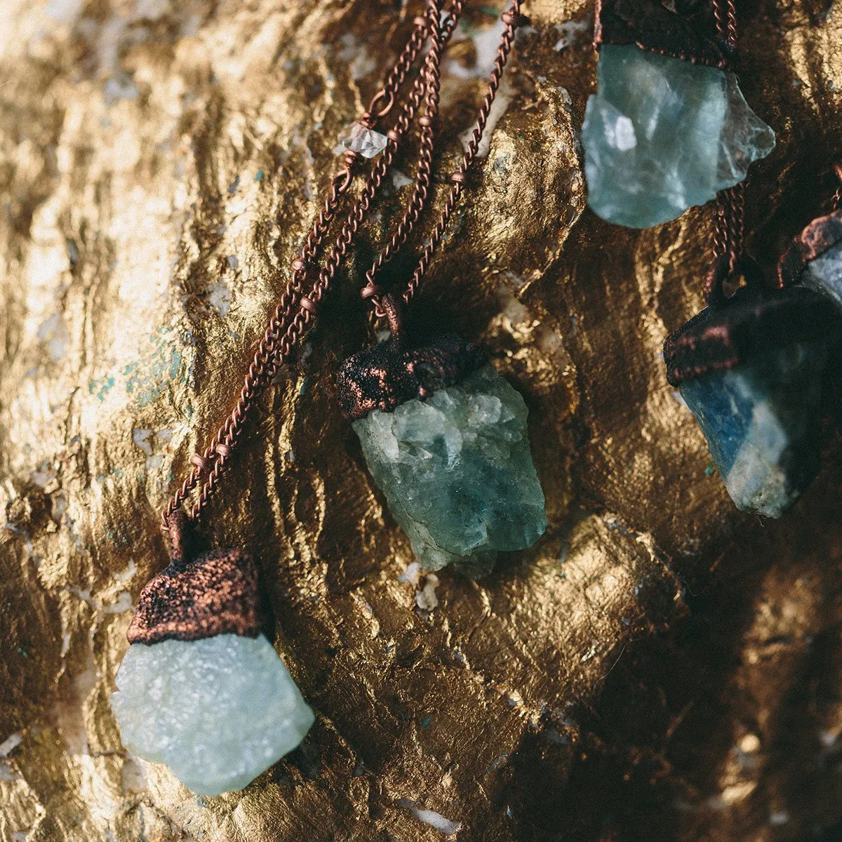 Aquamarine Crystal Necklace