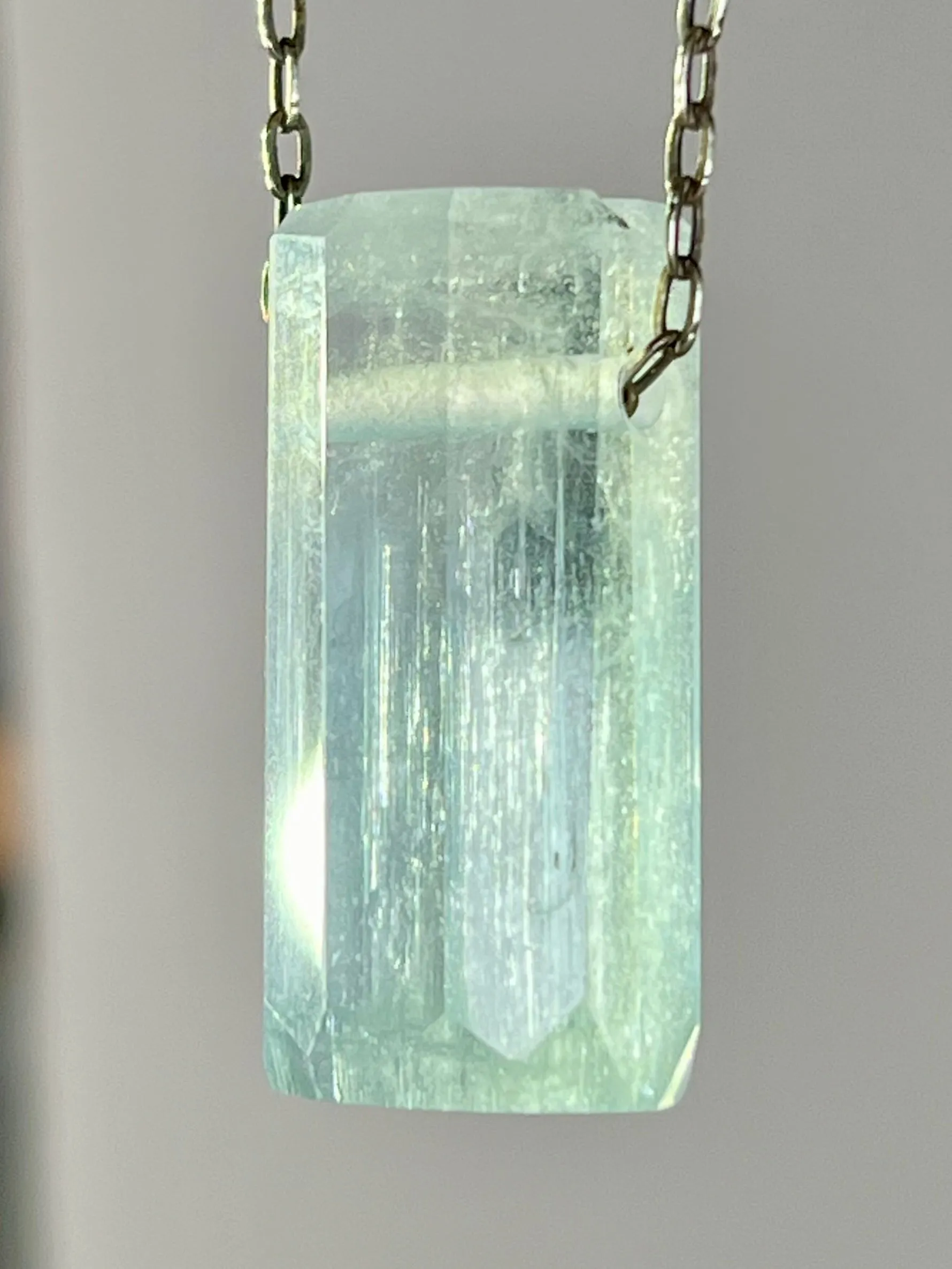 Aquamarine Crystal Necklace