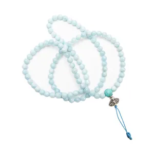Aquamarine Mala, 108 bead