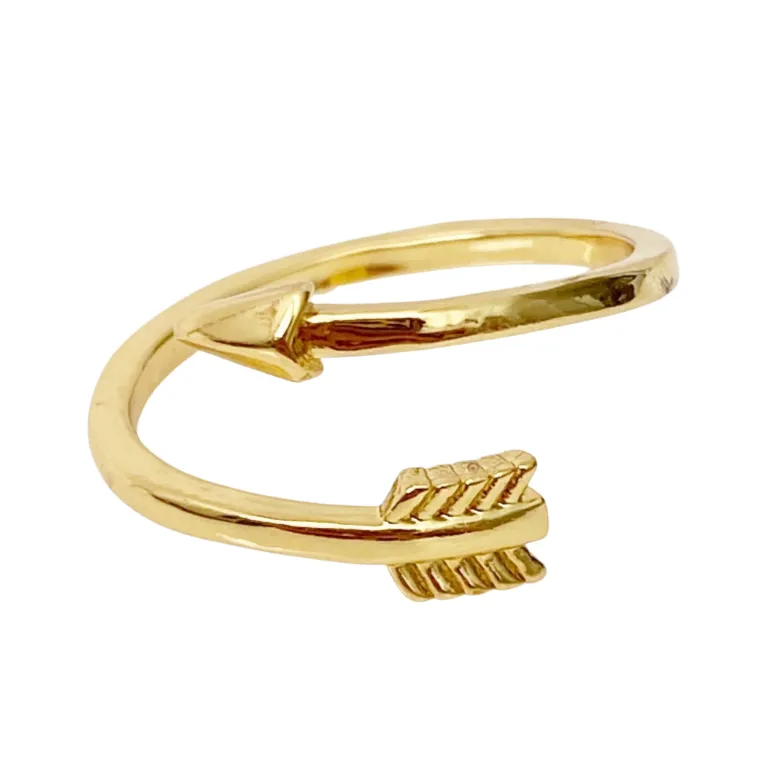Arrow Wrap Gold Toe Ring