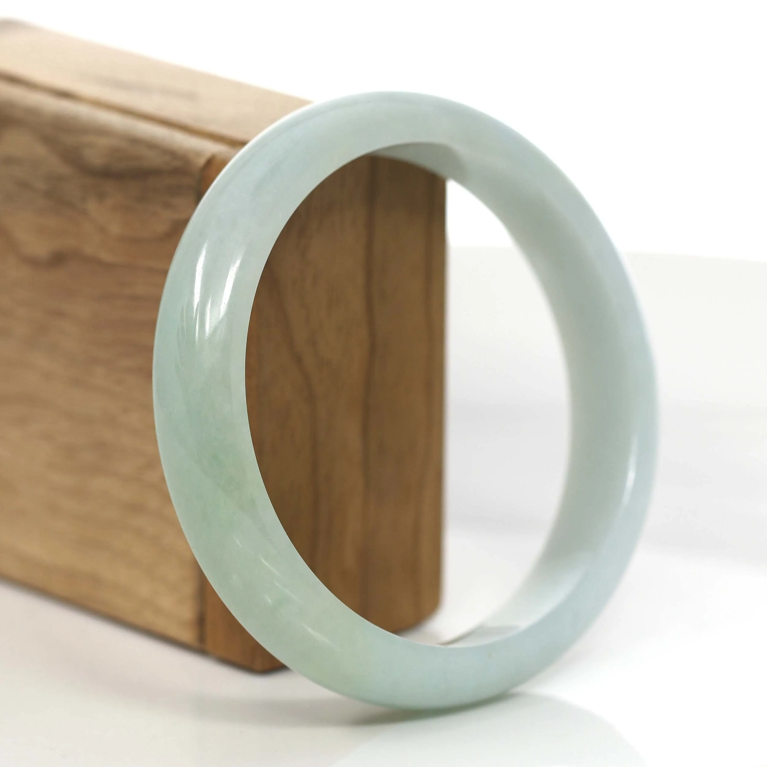 Baikalla Light Green Natural Jadeite Jade Bangle (63.33mm) #887
