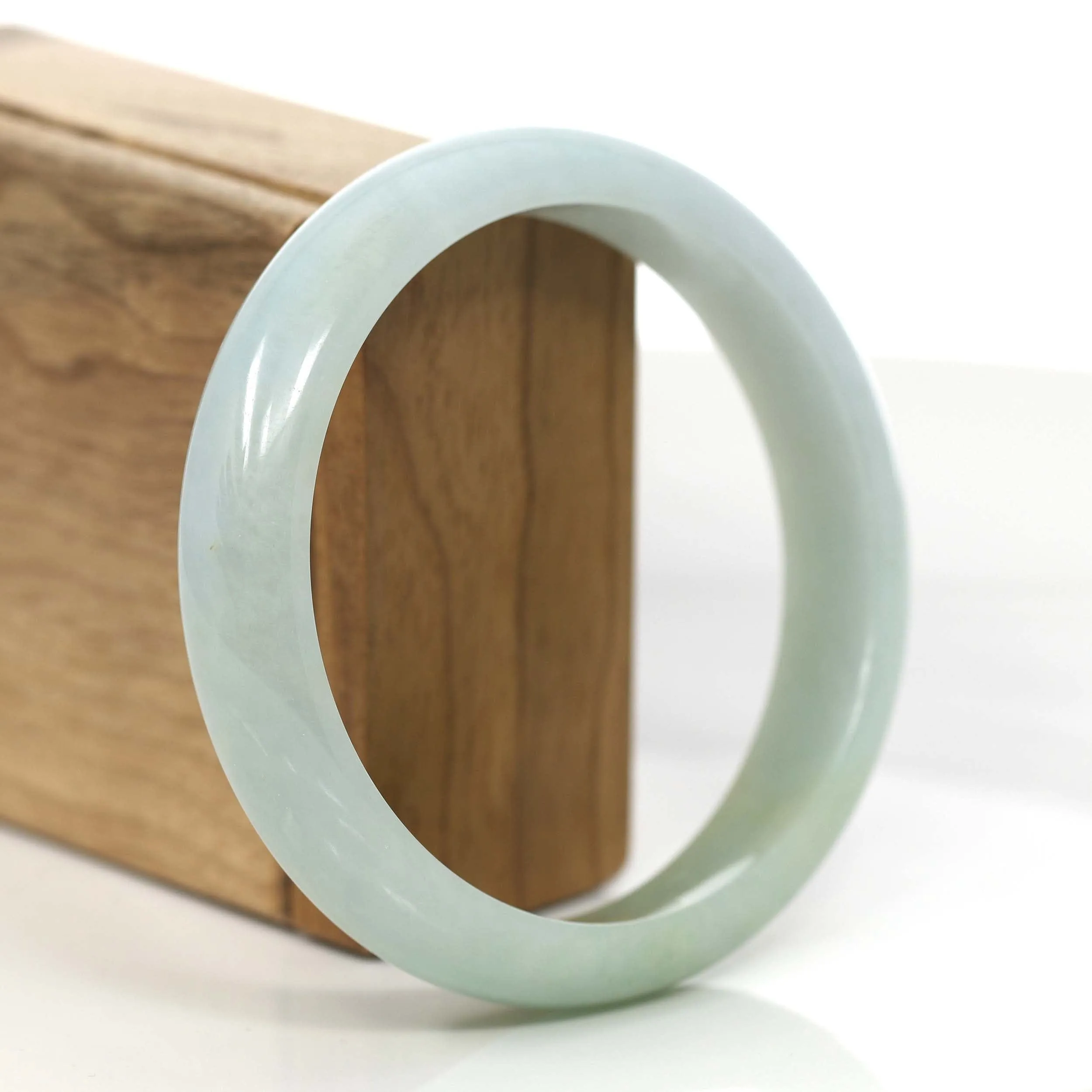 Baikalla Light Green Natural Jadeite Jade Bangle (63.33mm) #887