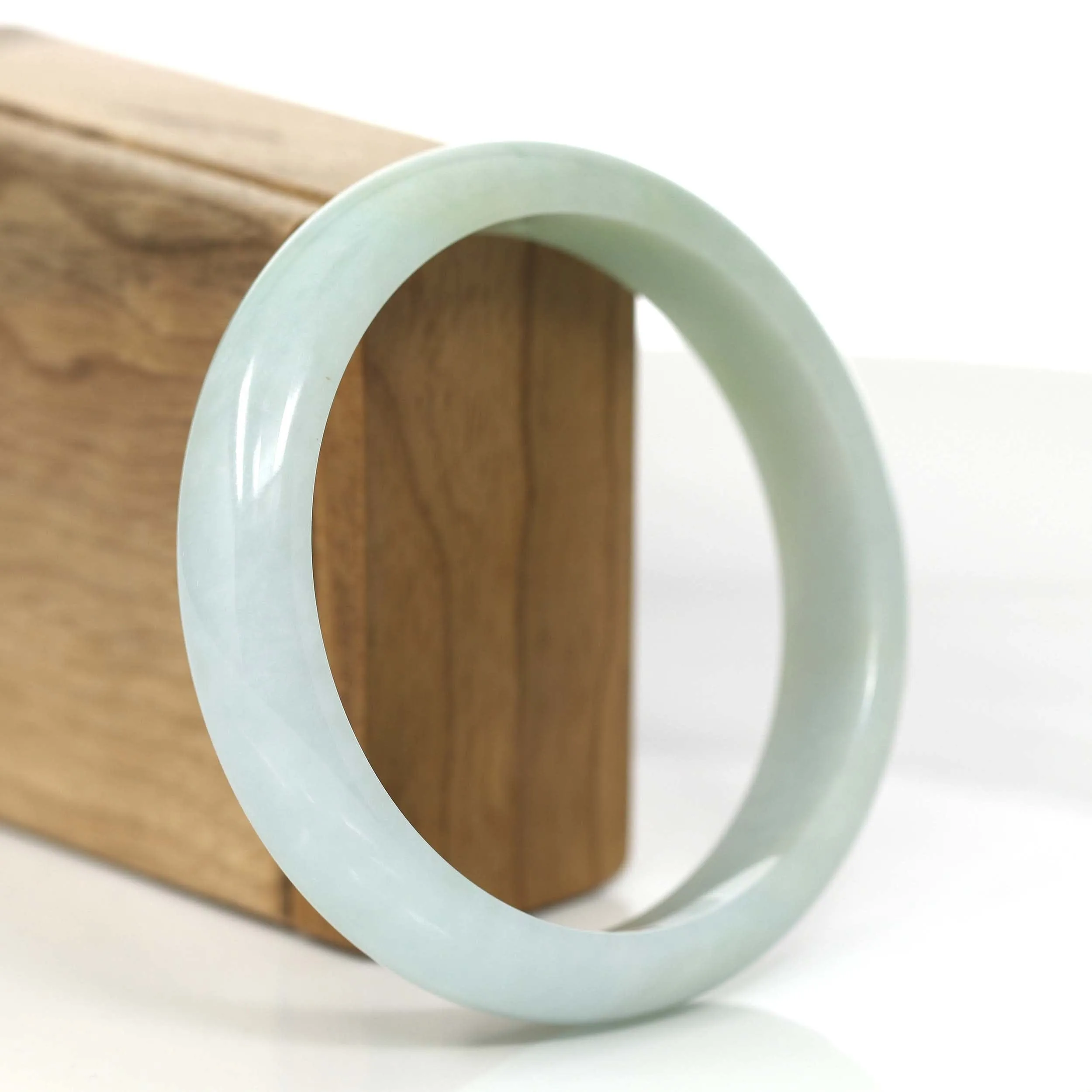 Baikalla Light Green Natural Jadeite Jade Bangle (63.33mm) #887