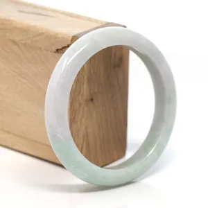 Baikalla™ "Classic Bangle" Genuine Burmese Lavender Jadeite Jade Bangle Bracelet (58.3 mm) #159