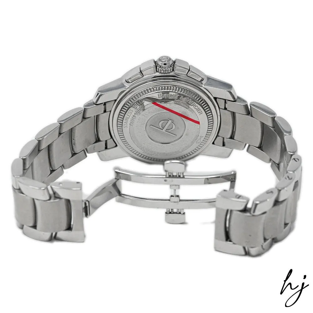 Baume & Mercier Capeland Stainless Steel 38mm Gray Chronograph Dial Watch Reference # 65405