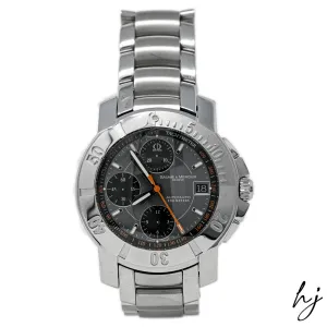Baume & Mercier Capeland Stainless Steel 38mm Gray Chronograph Dial Watch Reference # 65405