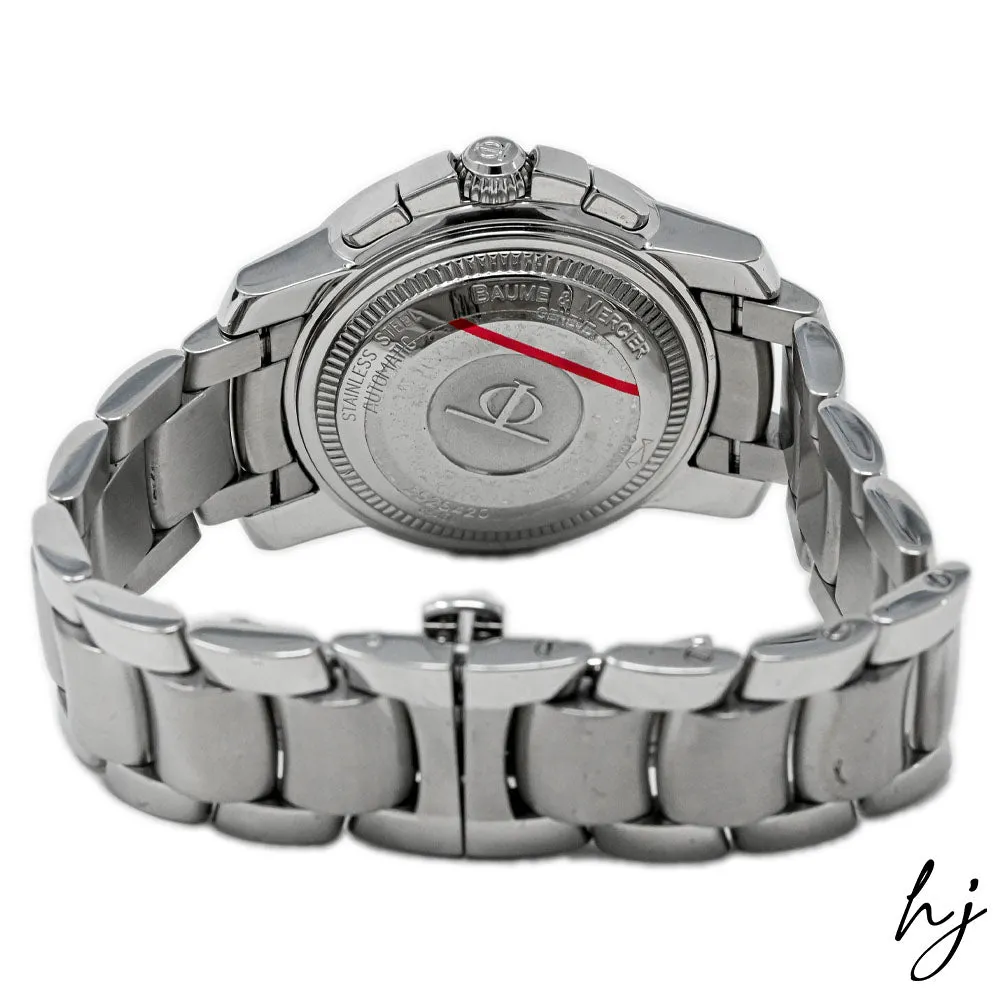 Baume & Mercier Capeland Stainless Steel 38mm Gray Chronograph Dial Watch Reference # 65405