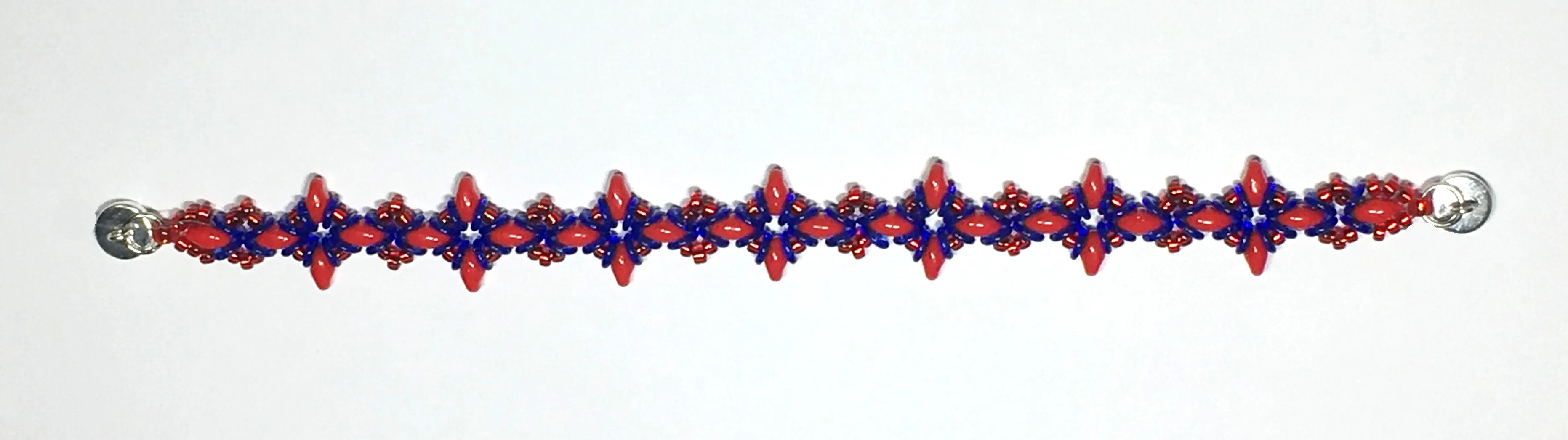 Bead Kit to Make "Oh, My Stars! Bracelet" Red / Blue with Free Tutorial starting at $9.99