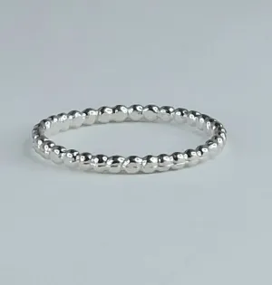 Beaded Berri Ring - Sterling Silver