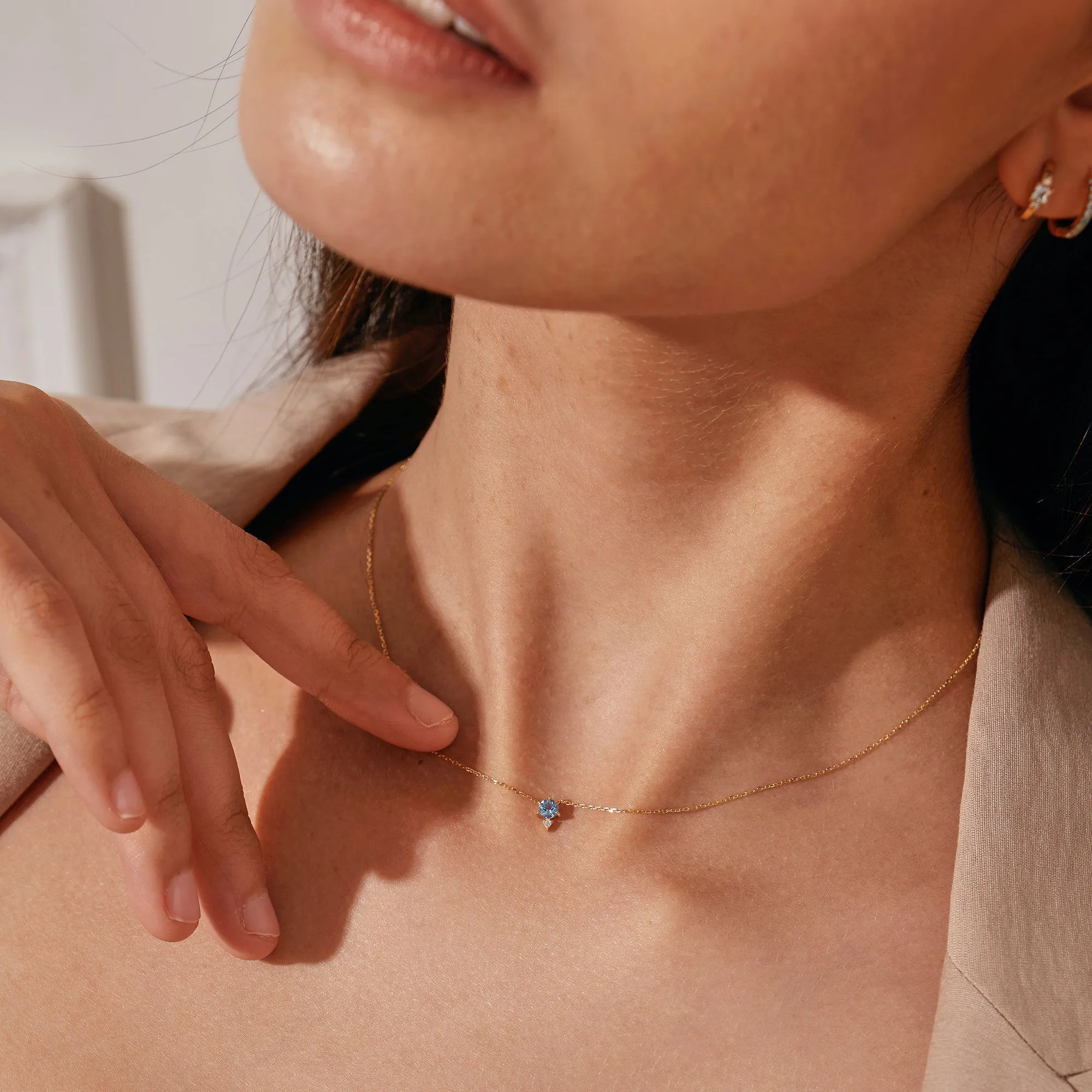 BECK | Aquamarine and Diamond Necklace