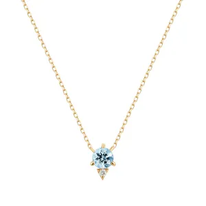 BECK | Aquamarine and Diamond Necklace