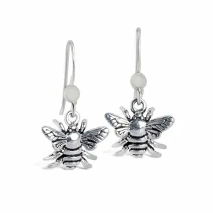 Bee Earrings | Silver