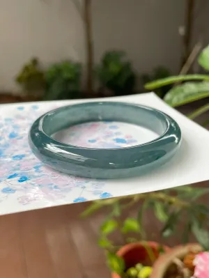 Blue Jade Bangle | 55mm (NJBA168)