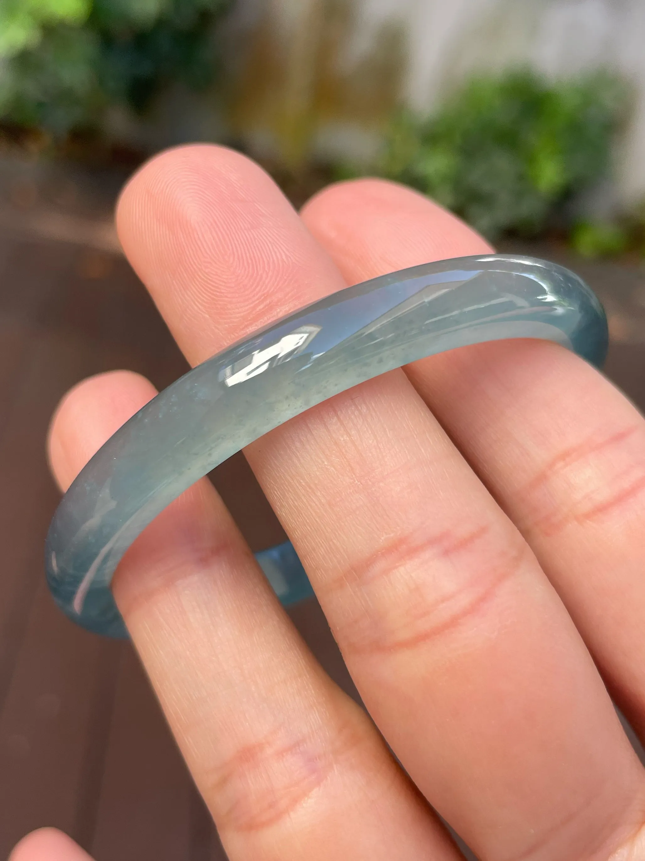 Blue Jade Bangle | 58mm (NJBA130)