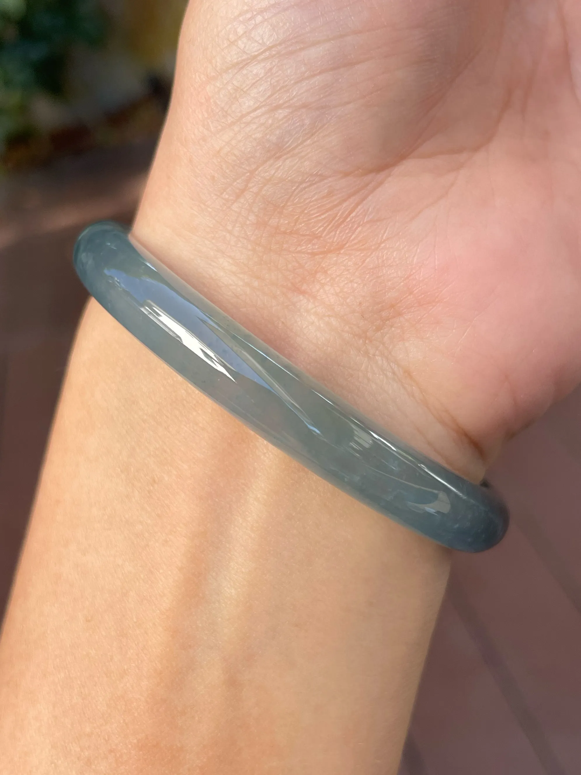 Blue Jade Bangle | 58mm (NJBA130)