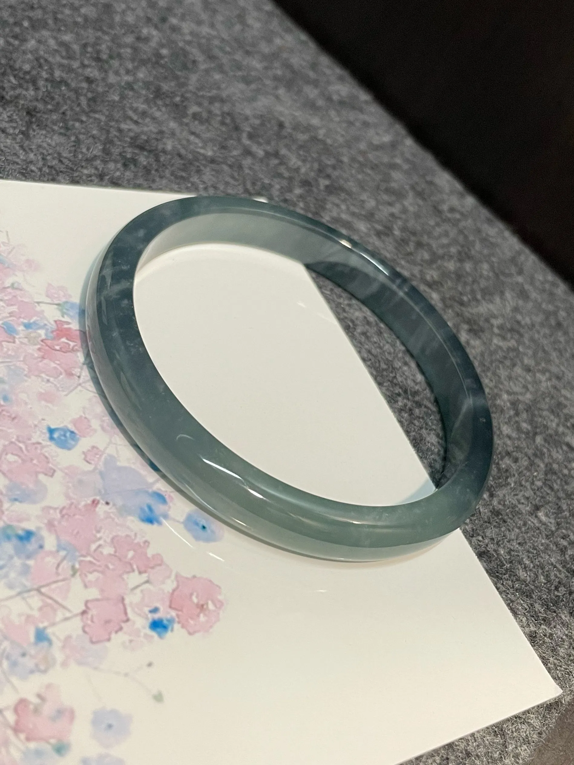 Blue Jade Bangle | 58mm (NJBA130)