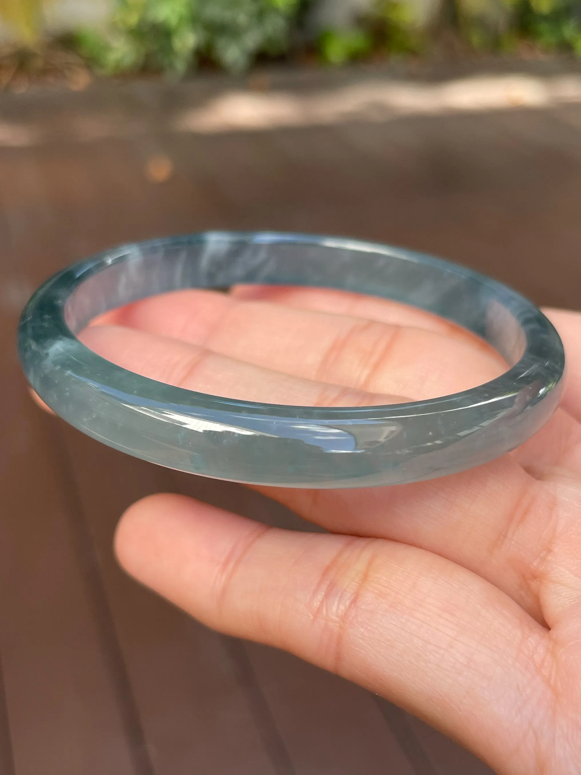 Blue Jade Bangle | 58mm (NJBA130)