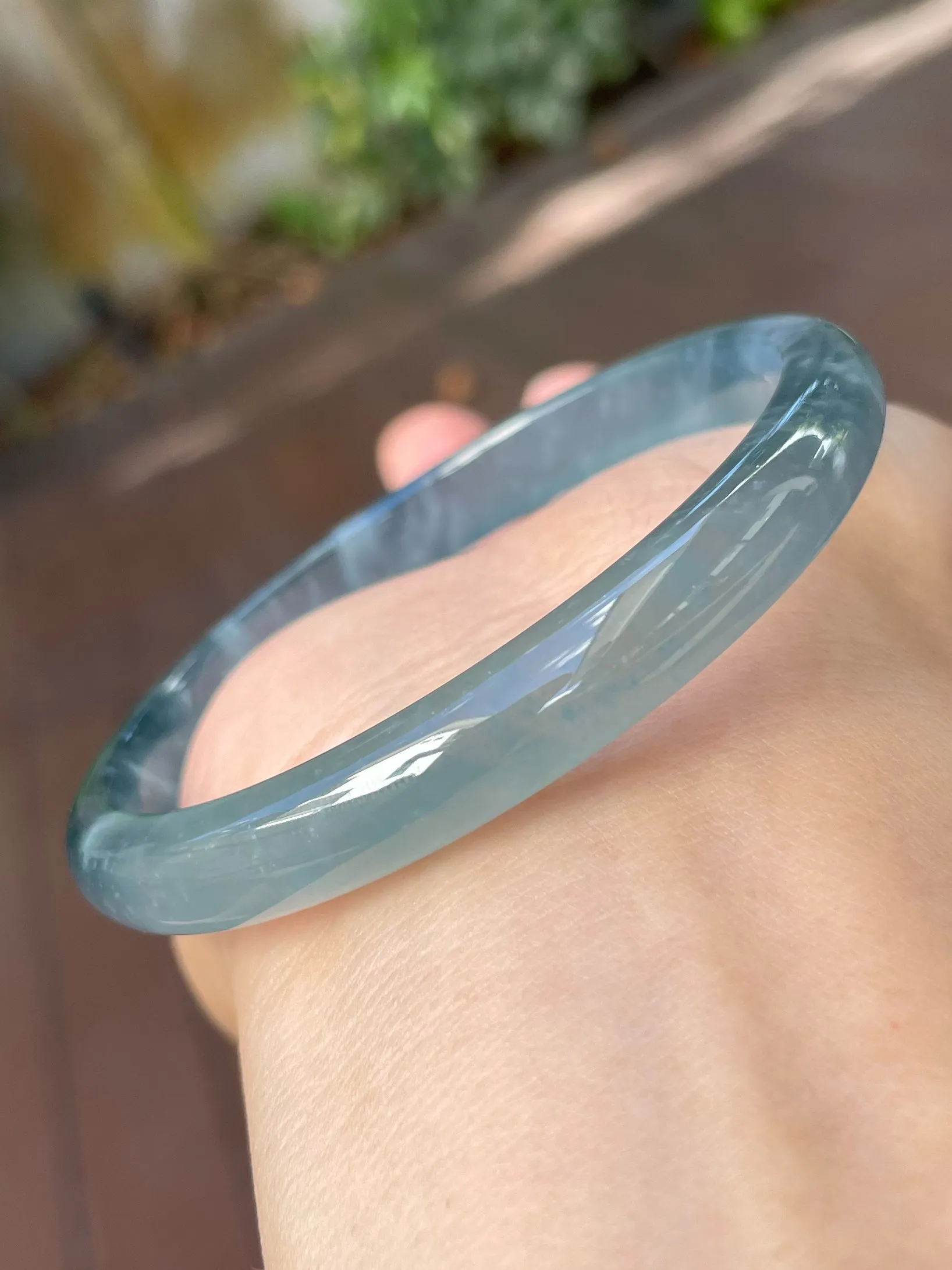 Blue Jade Bangle | 58mm (NJBA130)