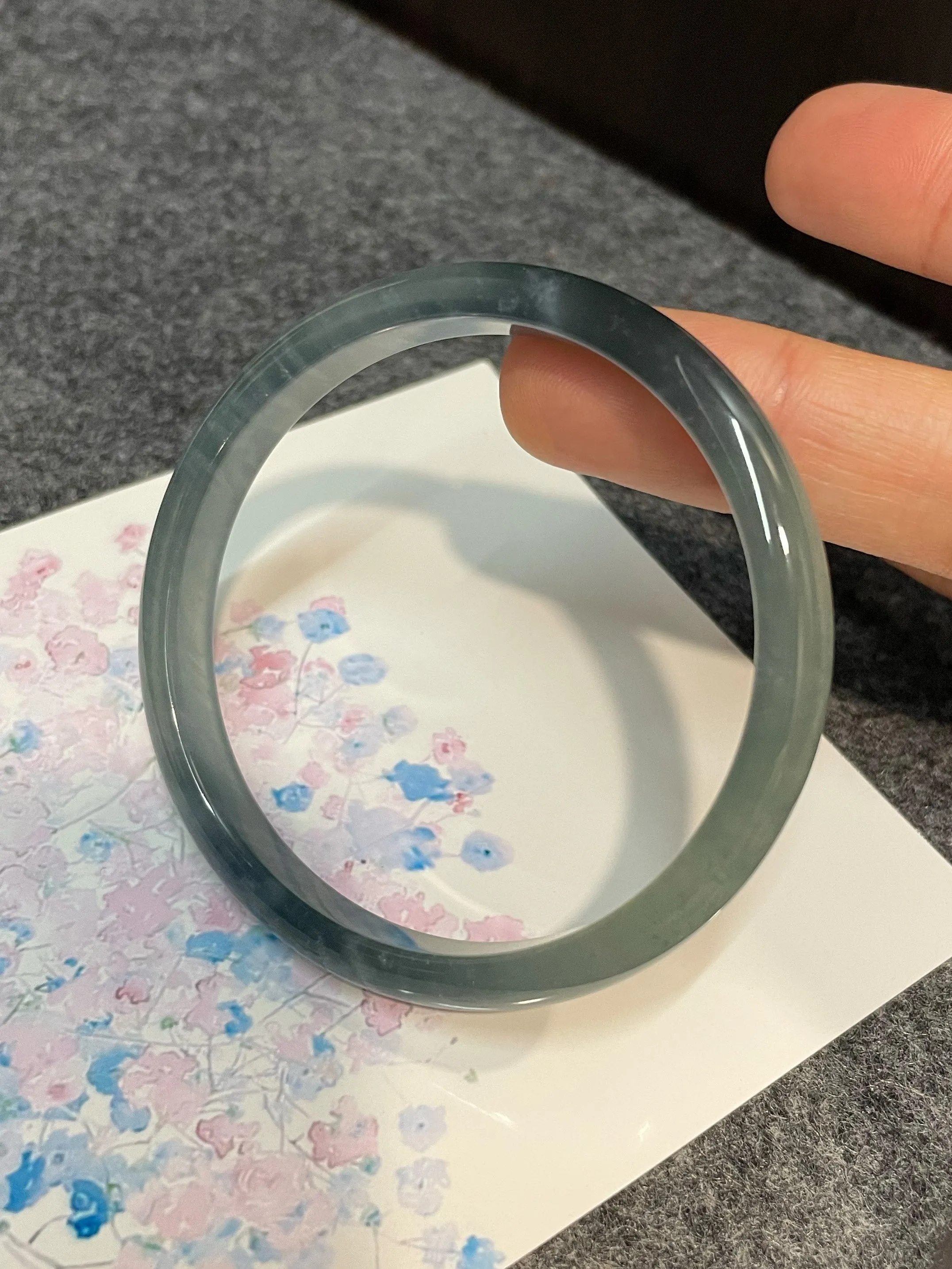 Blue Jade Bangle | 58mm (NJBA130)